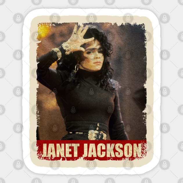 Janet Jackson - NEW RETRO STYLE Sticker by FREEDOM FIGHTER PROD